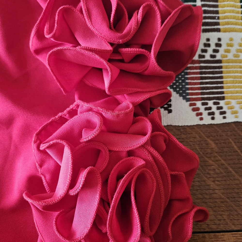 SOLADO Red Ruffle Skirt - Size XS